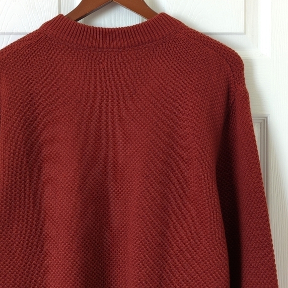 Lucky Brand Cloud Soft Cashmere Blend Classic Knit Henley Sweater Terra Cotta L - Picture 11 of 12